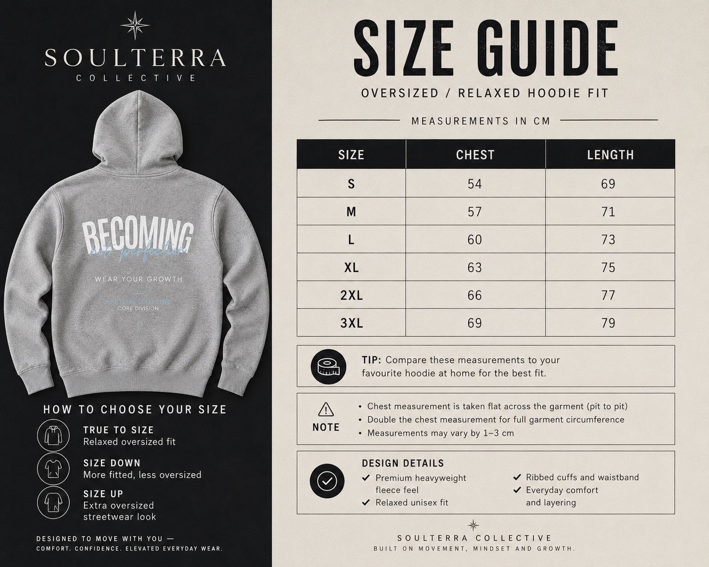 Becoming, not perfection hoodie