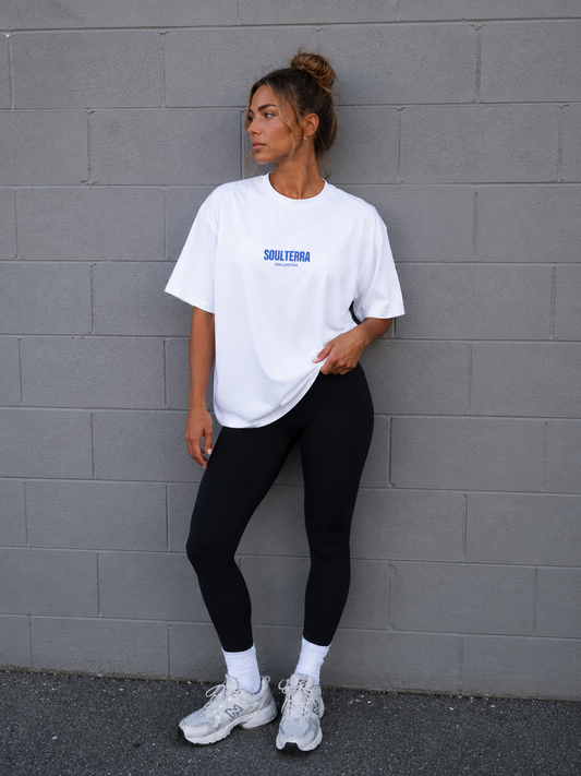 PRE ORDER!!!!    Oversize cardio tee White/Blue