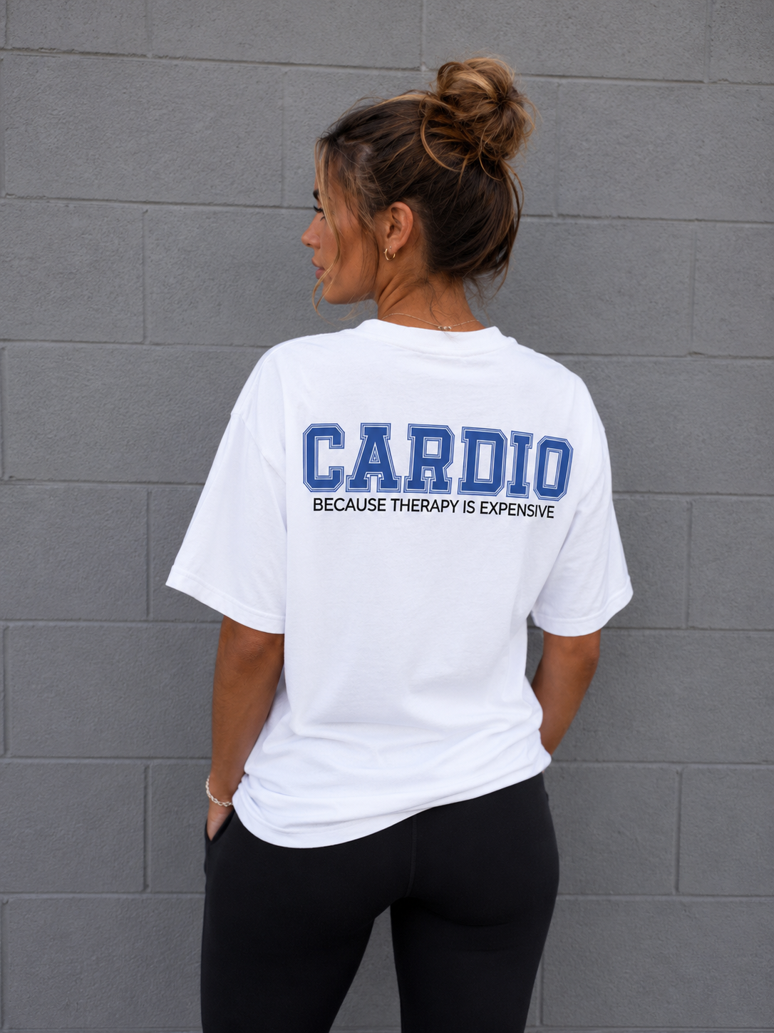 PRE ORDER!!!!    Oversize cardio tee White/Blue