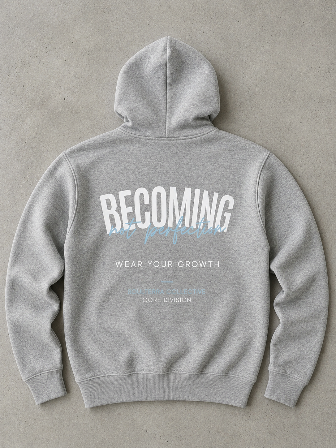 Becoming, not perfection hoodie